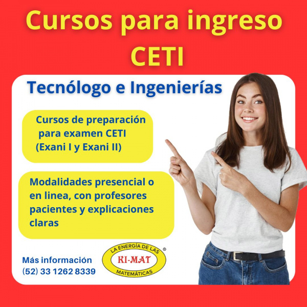 Curso para examen admisión ingreso CETI Tecnologo e Ingenierías.